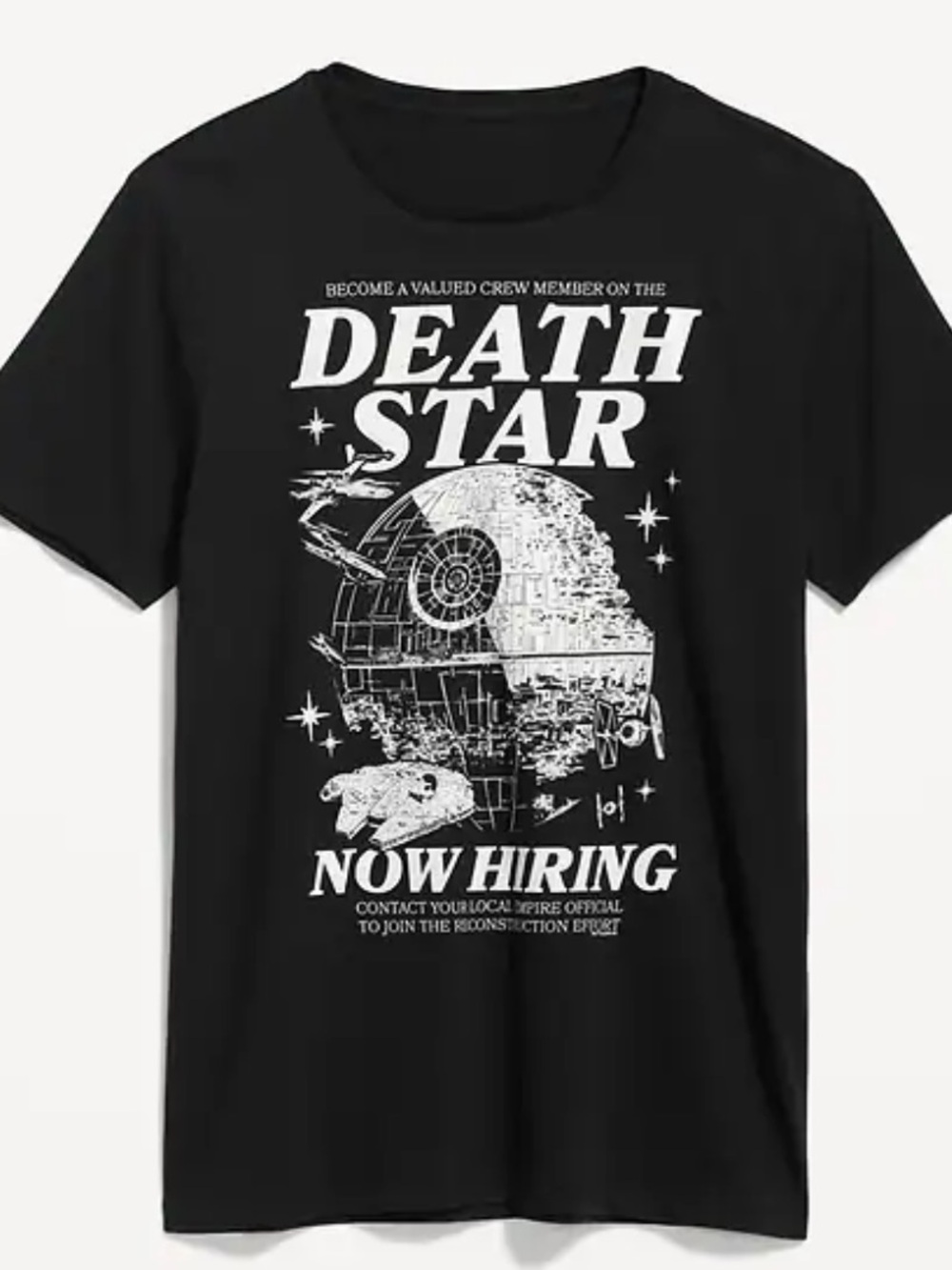 Old Navy Star Wars T-Shirt - black/large white graphic print